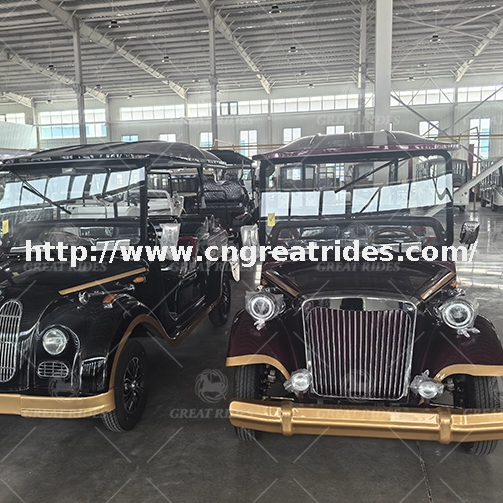 Popular 11 Seats Electric Classic Vintage Car Battery Retro Design Street Legal Golf Cart for Resort