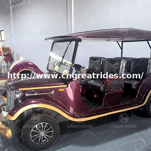 Electric 6-Seater Classic Vintage Oldtimer Golf Car for Marriage Sightseeing & Classic Vintage Cars Buses