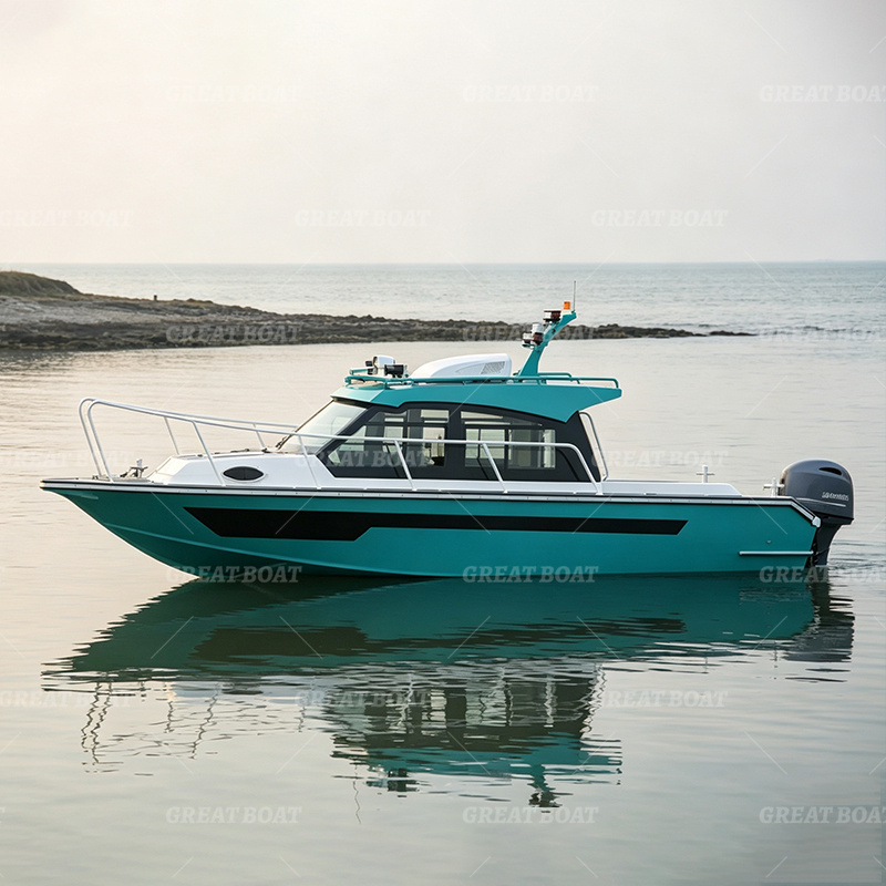 China Manufacturer 7.2m 23.6FT Full Cabin Speed Yacht Aluminum Speed Boat Customized Color Fishing Boat with CE