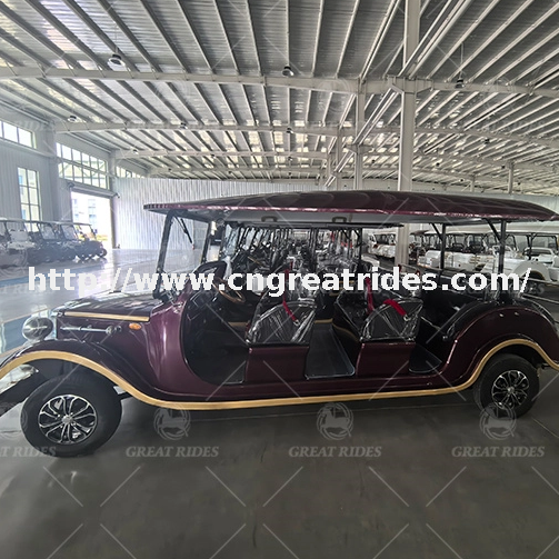 Popular 11 Seats Electric Classic Vintage Car Battery Retro Design Street Legal Golf Cart for Resort