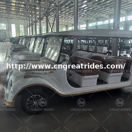 Popular 11 Seats Electric Classic Vintage Car Battery Retro Design Street Legal Golf Cart for Resort