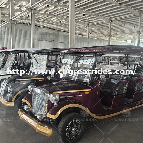 Popular 11 Seats Electric Classic Vintage Car Battery Retro Design Street Legal Golf Cart for Resort