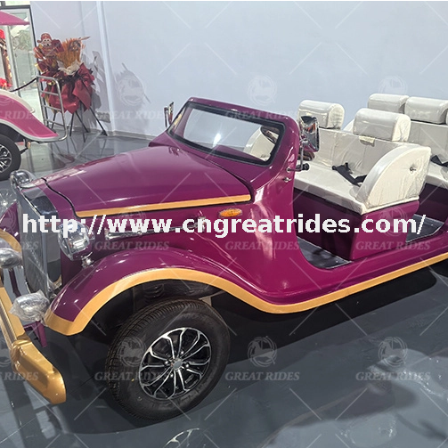 Electric Retro Vintage Classic Car 5 Seats New Model Vintage Style Electric Golf Cart
