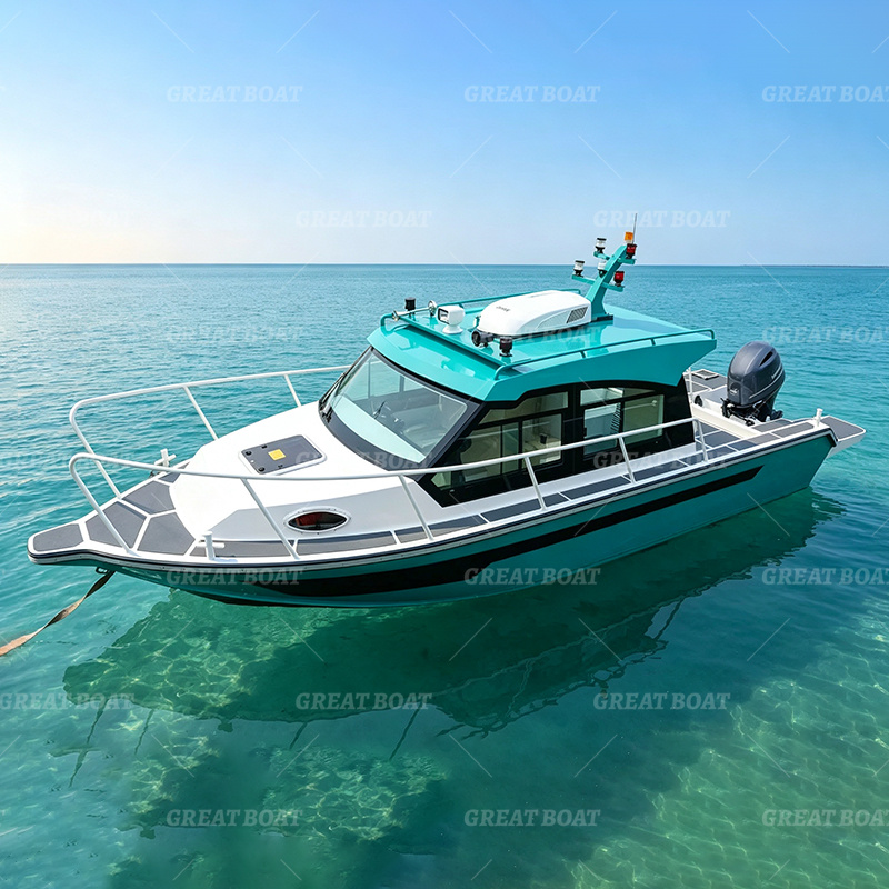 China Manufacturer 7.2m 23.6FT Full Cabin Speed Yacht Aluminum Speed Boat Customized Color Fishing Boat with CE
