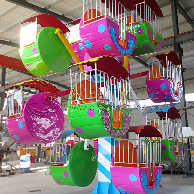 Attractive funfair kids amusement games 10 seats mini ferris wheel ...