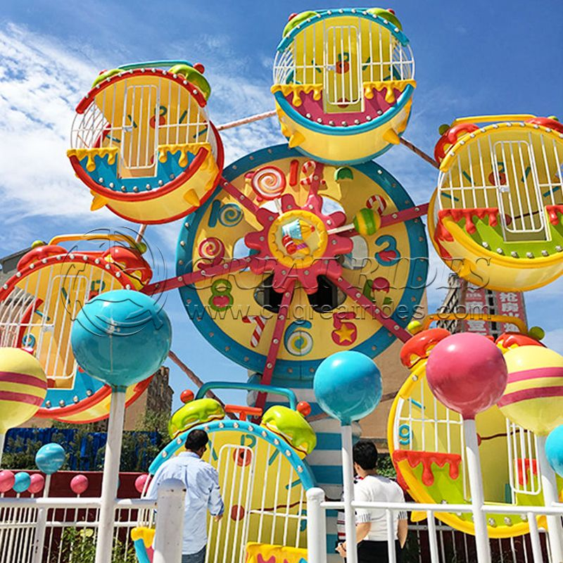 Great funfair rides kids amusement games 12 seats 6 cabins mini ferris ...