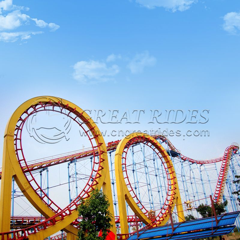 Rolling Rides Manufacturer Price 6 Loops Roller Coaster Adult Trilling Amusement ...