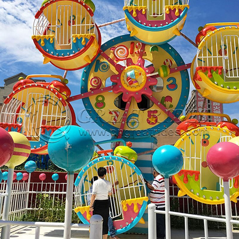 Great funfair rides kids amusement games 12 seats 6 cabins mini ferris ...